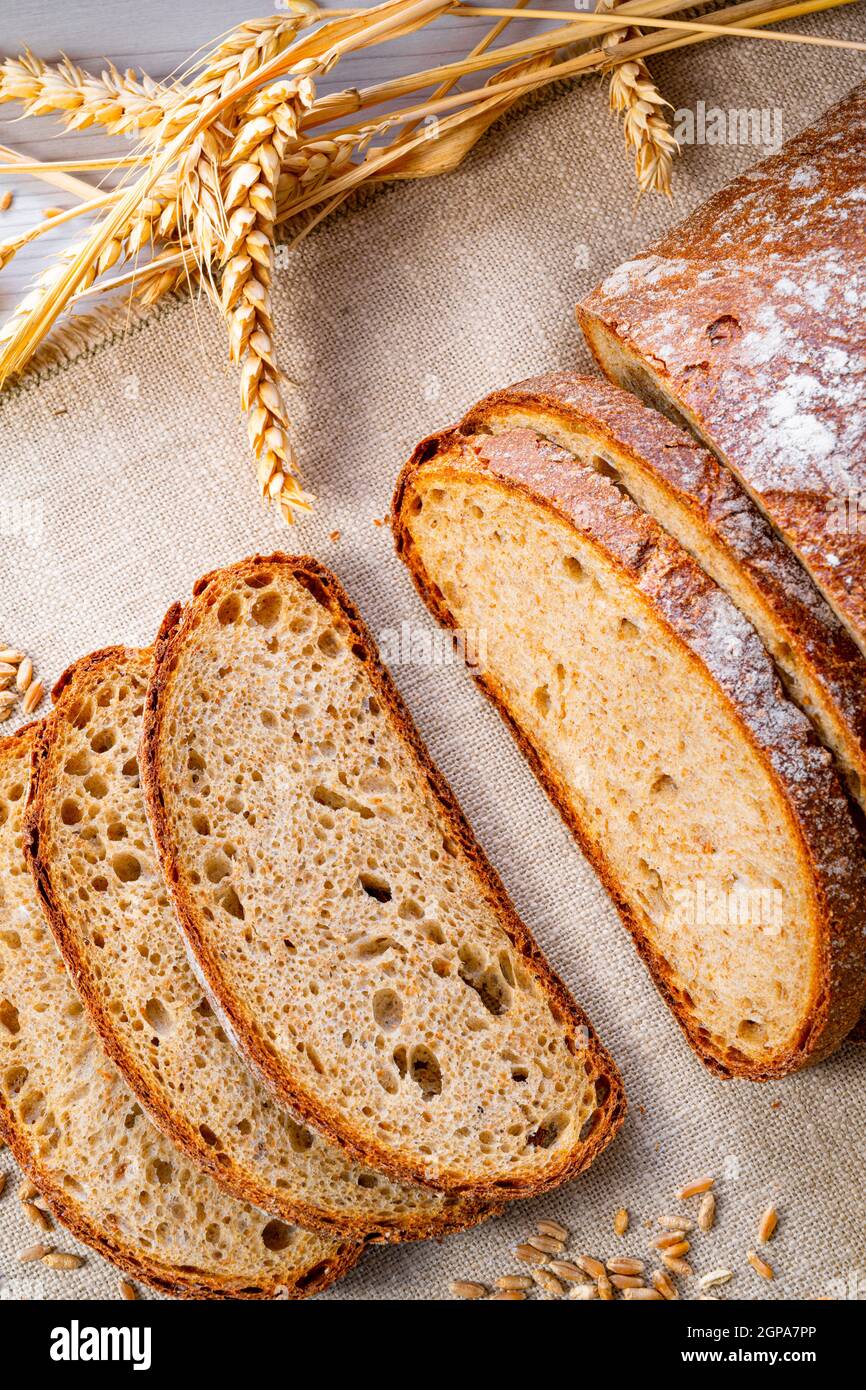 Délicieux pain de seigle mélangé, également appelé pain gris Banque D'Images