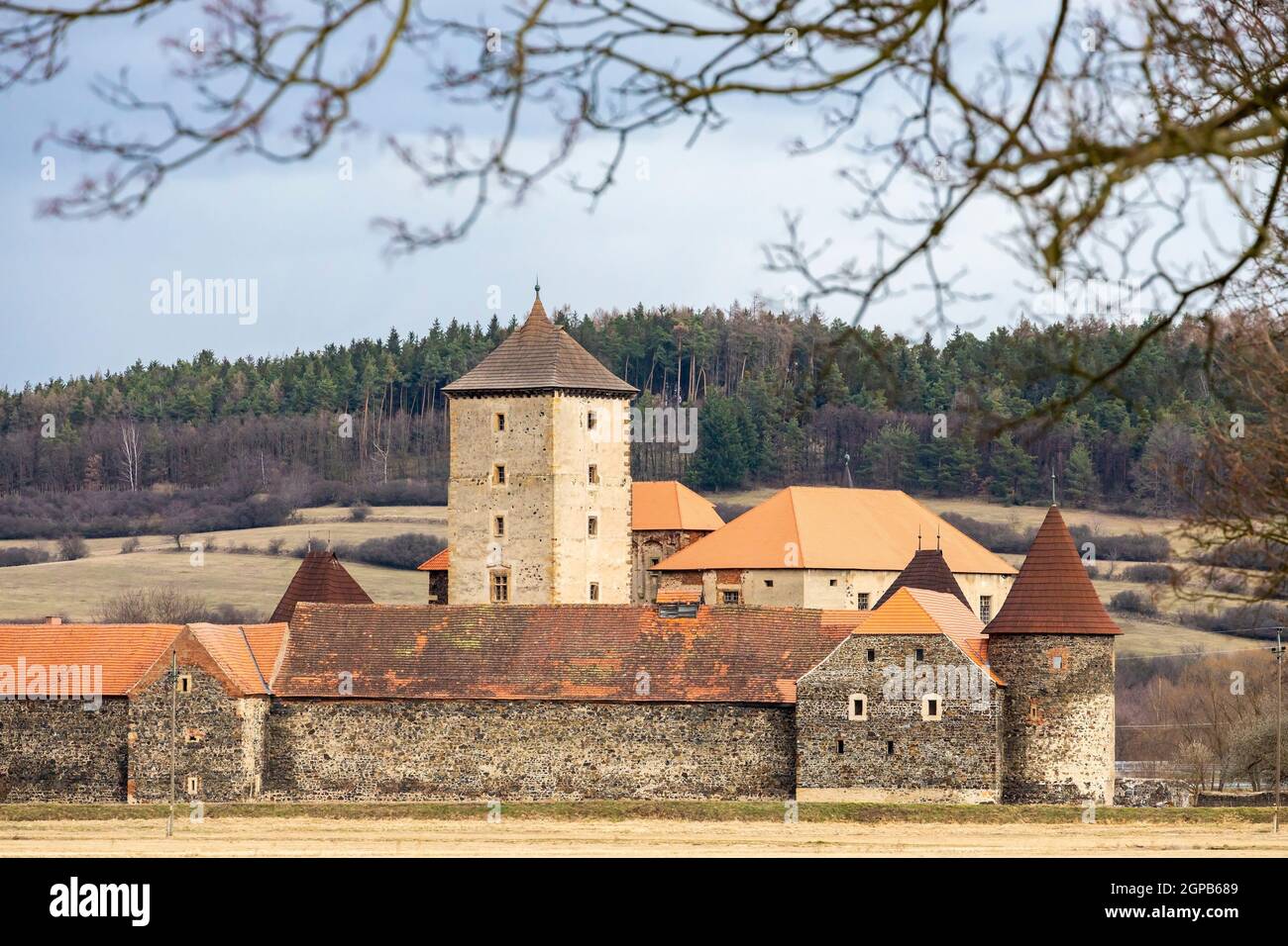 L'eau château de Svihov est situé dans la région de Pilsen, République Tchèque, Europe Banque D'Images