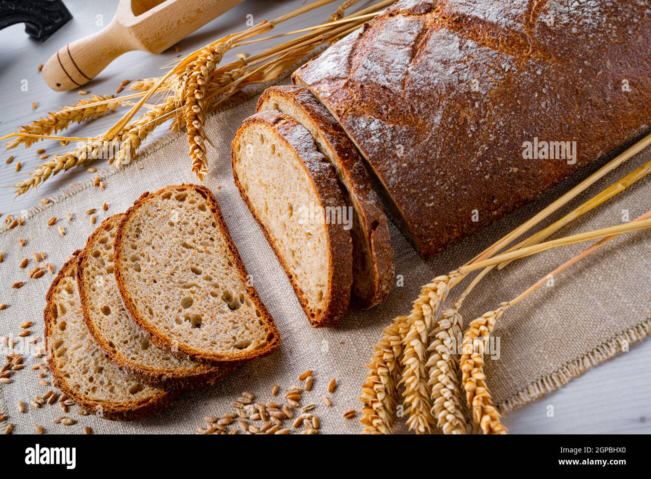 Délicieux pain de seigle mélangé, également appelé pain gris Banque D'Images