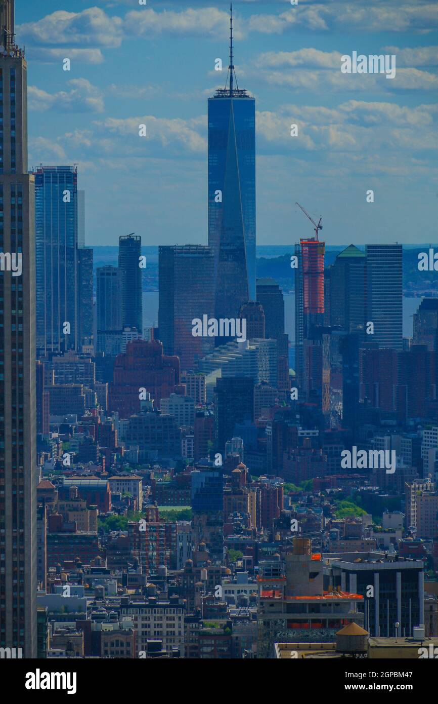 La vue depuis le Rockefeller Center (Top of the Rock). Lieu de tournage : New York, Manhattan Banque D'Images