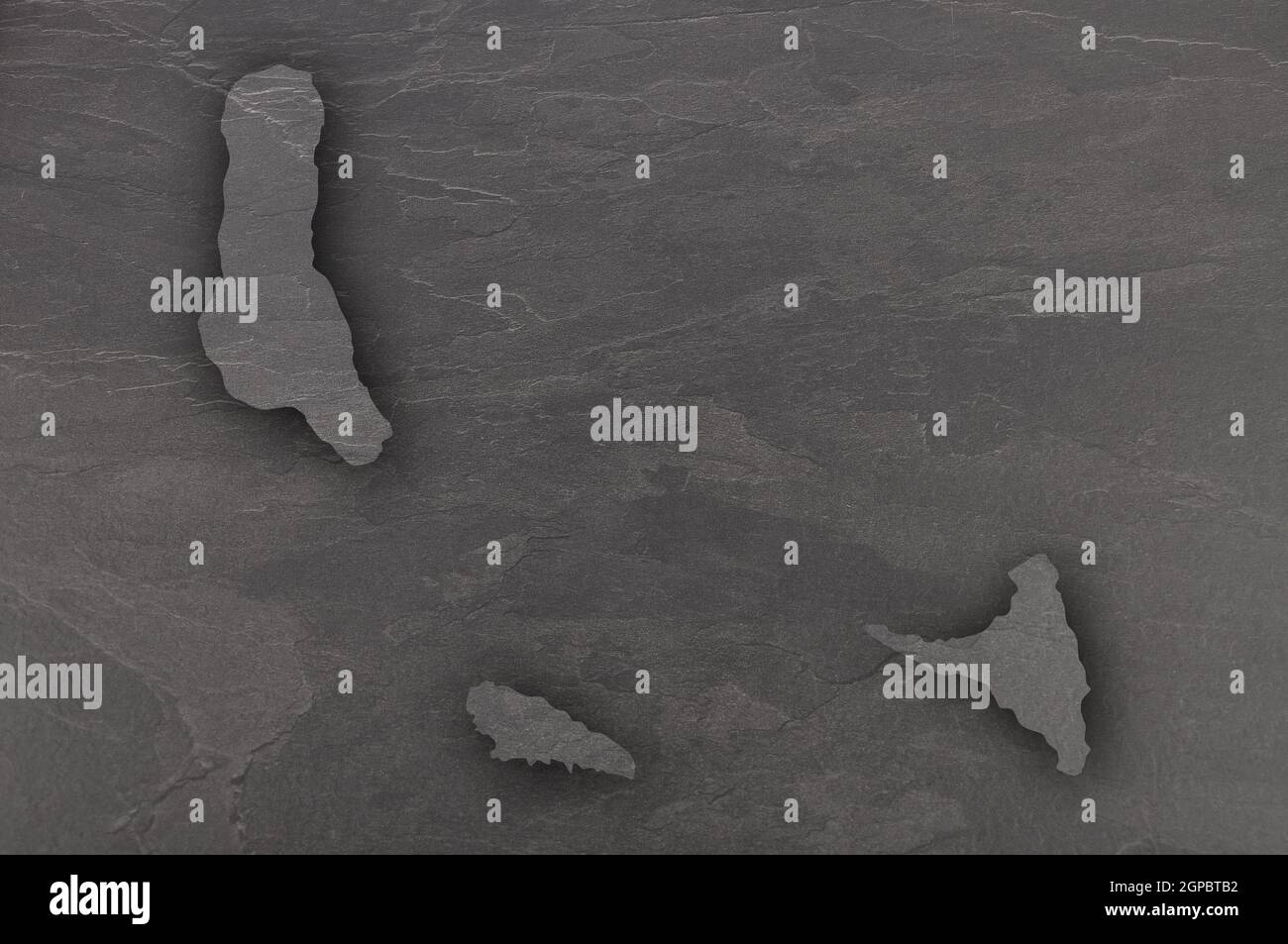 Carte des Comores sur ardoise sombre Banque D'Images