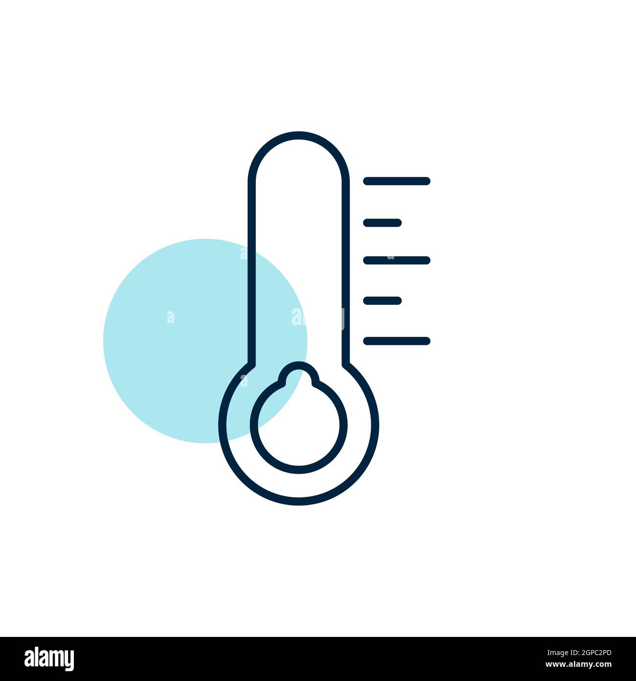 Icône de vecteur froid du thermomètre. Signe de météorologie. Symbole graphique pour le site Web et les applications de voyage, de tourisme et de météo, design, logo, application, interface utilisateur Banque D'Images