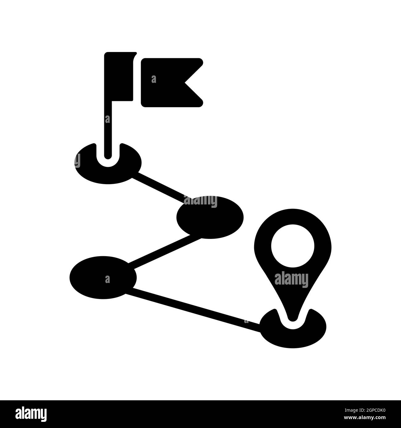 Icône de glyphe de vecteur de route. Panneau de navigation. Symbole graphique pour la conception, le logo, l'application, l'interface utilisateur du site Web et des applications de voyage et de tourisme Banque D'Images