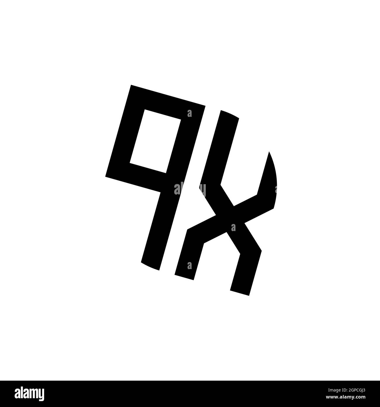 Logo PX avec modèle de conception de monogramme à vecteur de forme géométrique isolé sur fond blanc Illustration de Vecteur