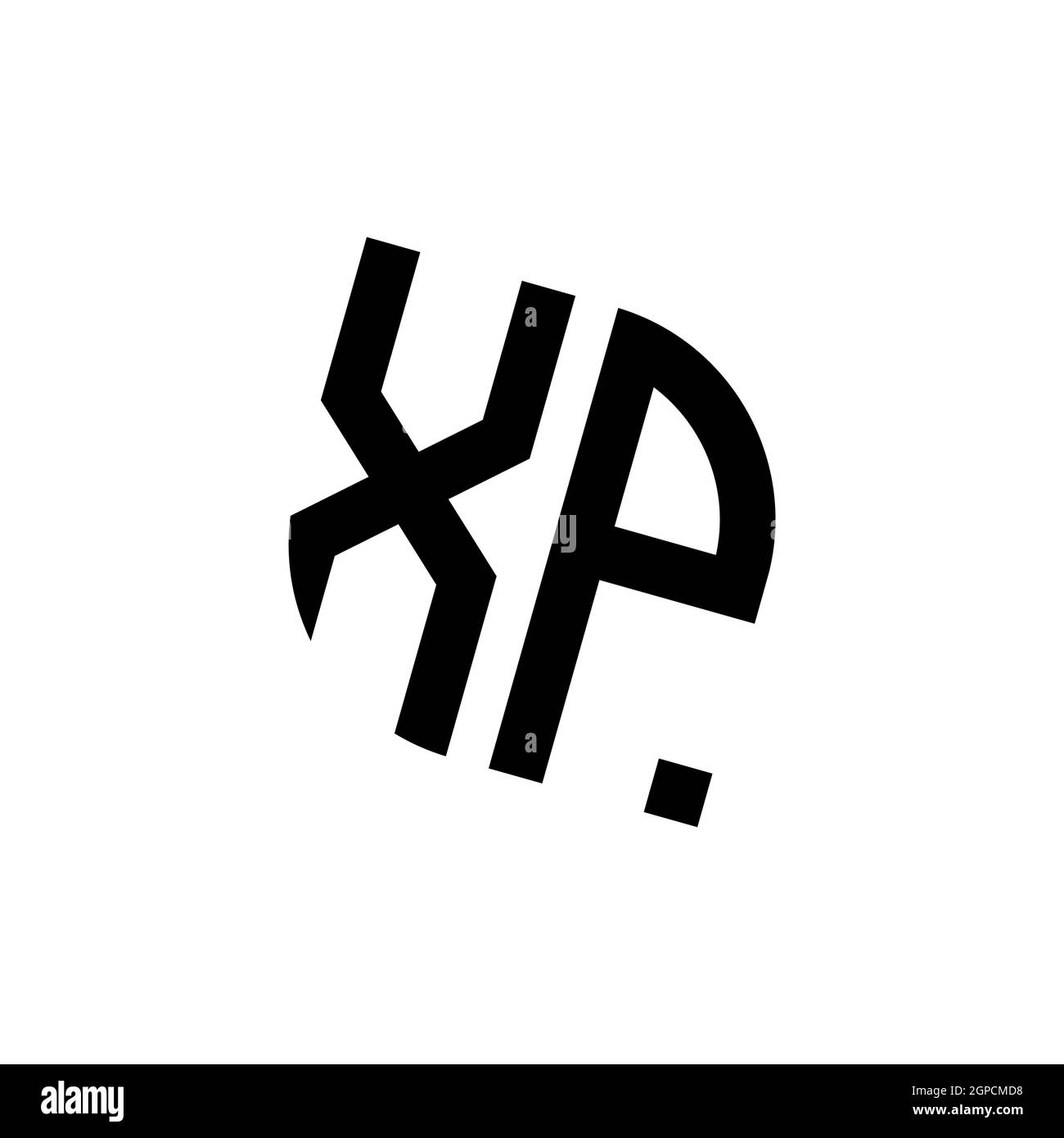 Logo XP avec forme géométrique vecteur modèle de conception monogramme isolé sur fond blanc Illustration de Vecteur