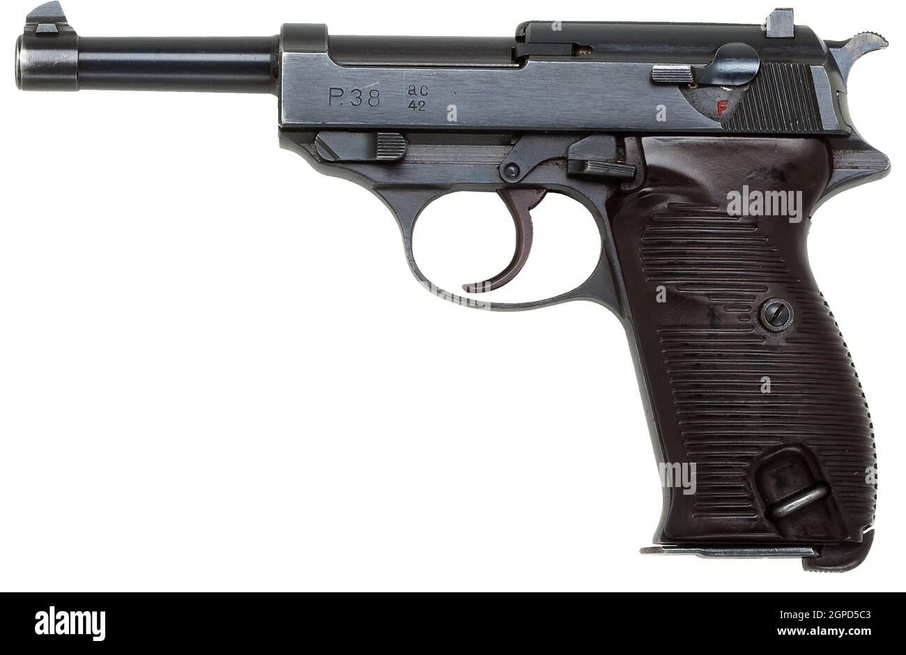 Pistolet semi-automatique Walther modèle P38 Banque D'Images