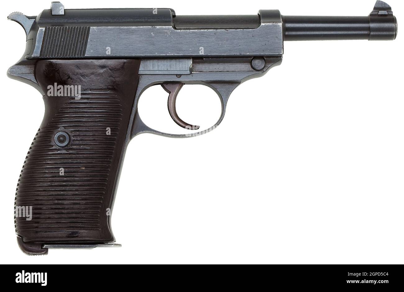 Pistolet semi-automatique Walther modèle P38 Banque D'Images