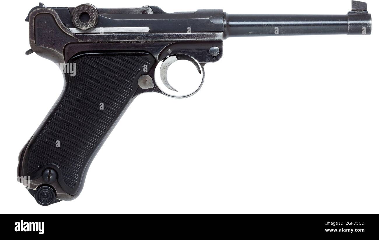 Pistolet semi-automatique composite DWM Luger PO8 Parabellum Banque D'Images