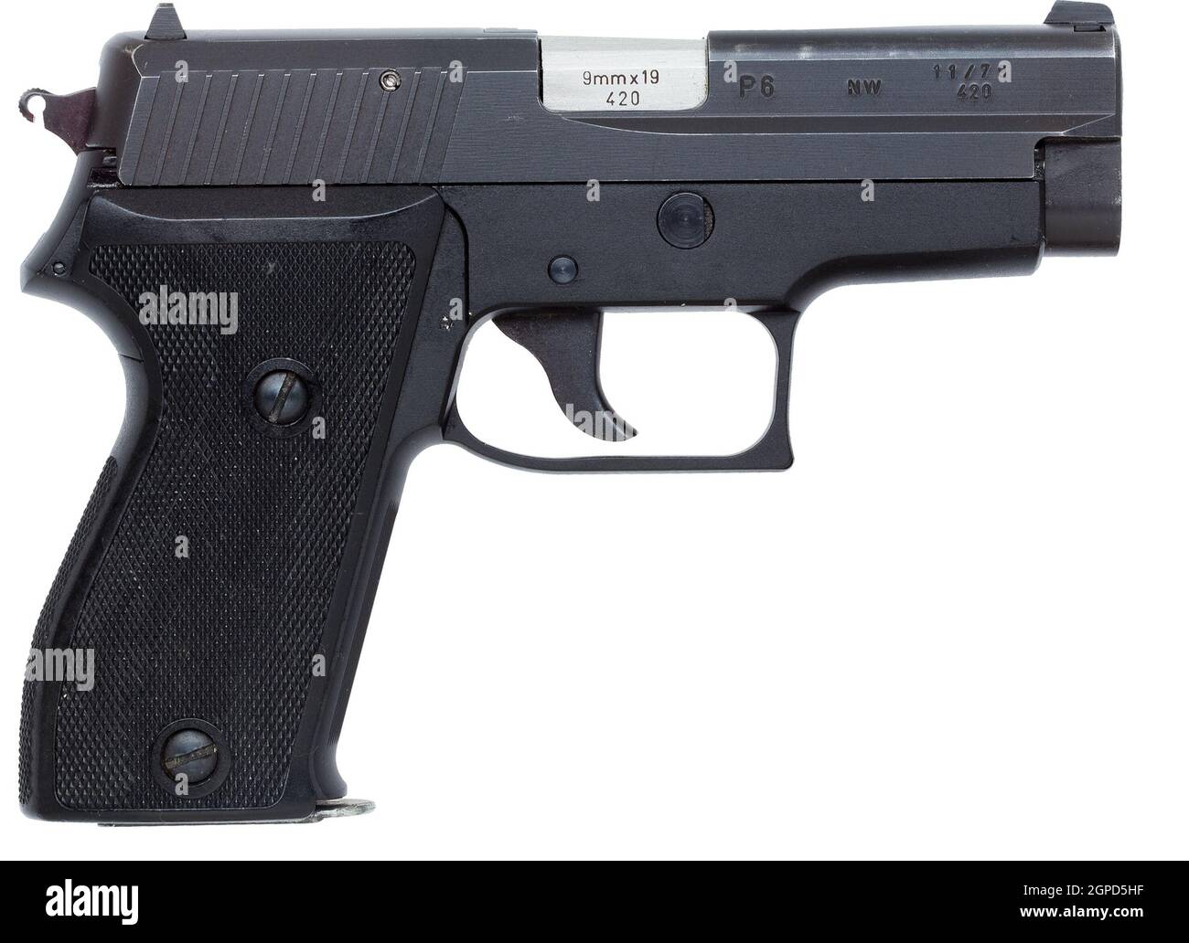 Pistolet semi-automatique SIG Sauer P6 Banque D'Images