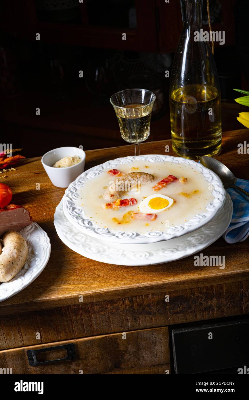 Soupe de pâques à la cire délicieuse de Zurek Banque D'Images