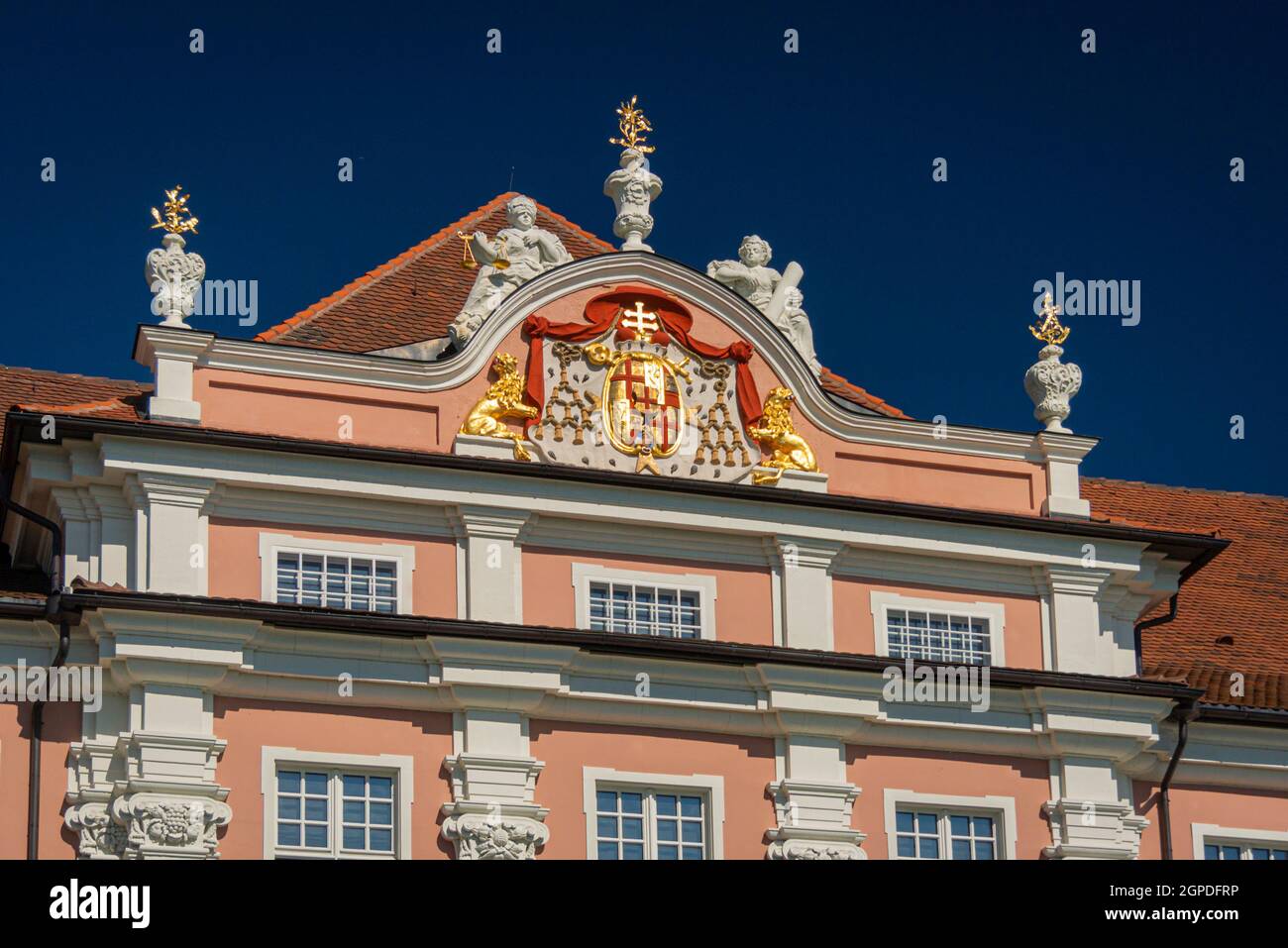 Façade du Nouveau Palais dans la ville de Meersburg, Allemagne Banque D'Images
