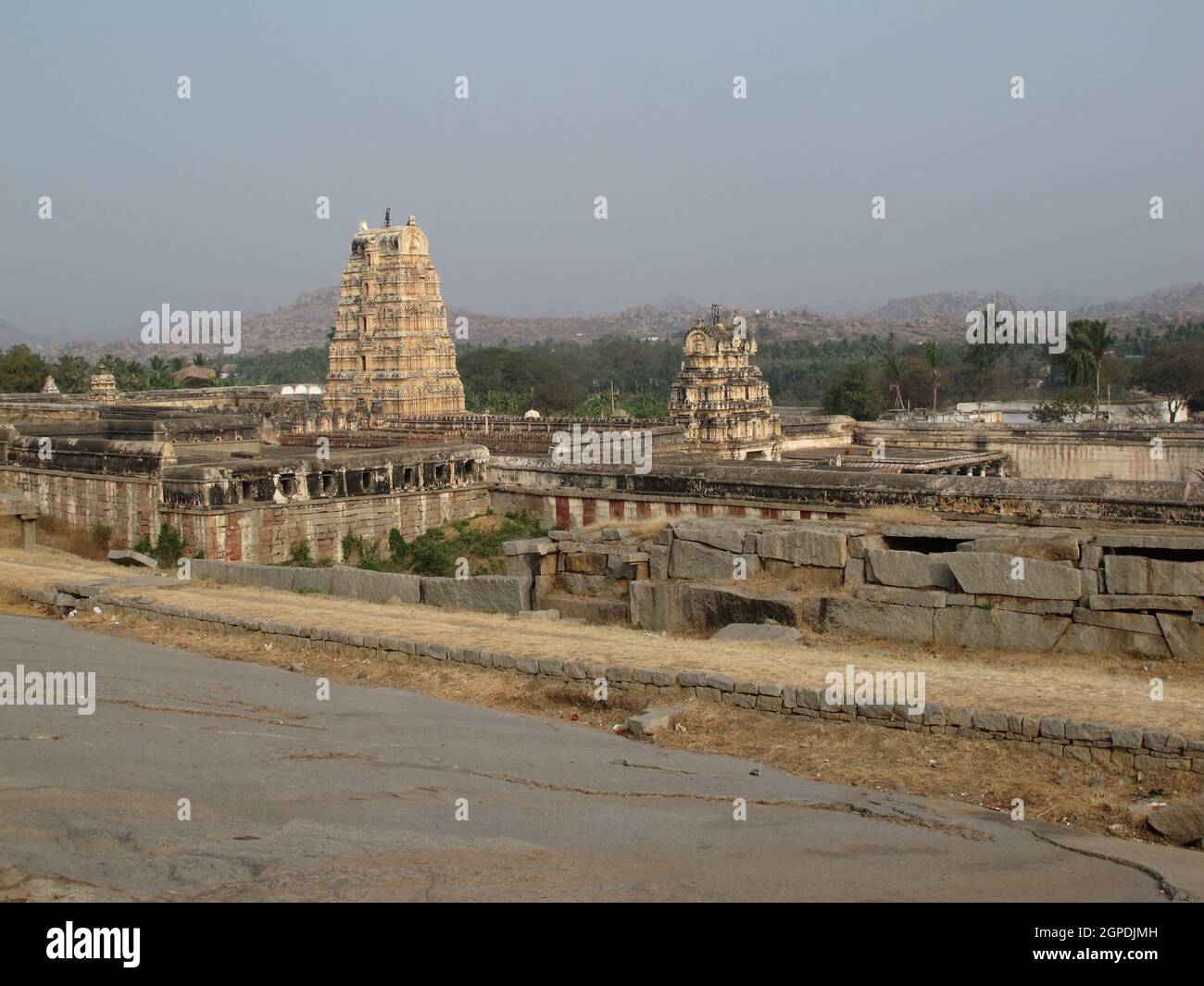 Ancien temple à Hampi, Inde Banque D'Images