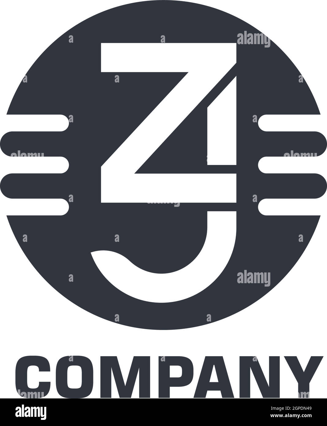 modèle de logo lettre zj Vector Illustration de Vecteur
