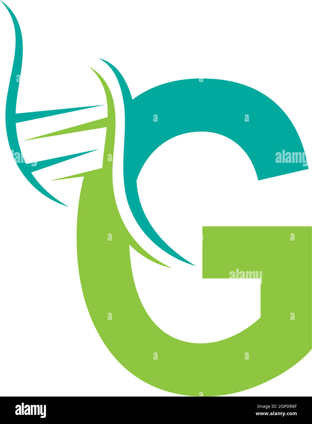 Logo DNA Icon avec modèle lettre G. Illustration de Vecteur