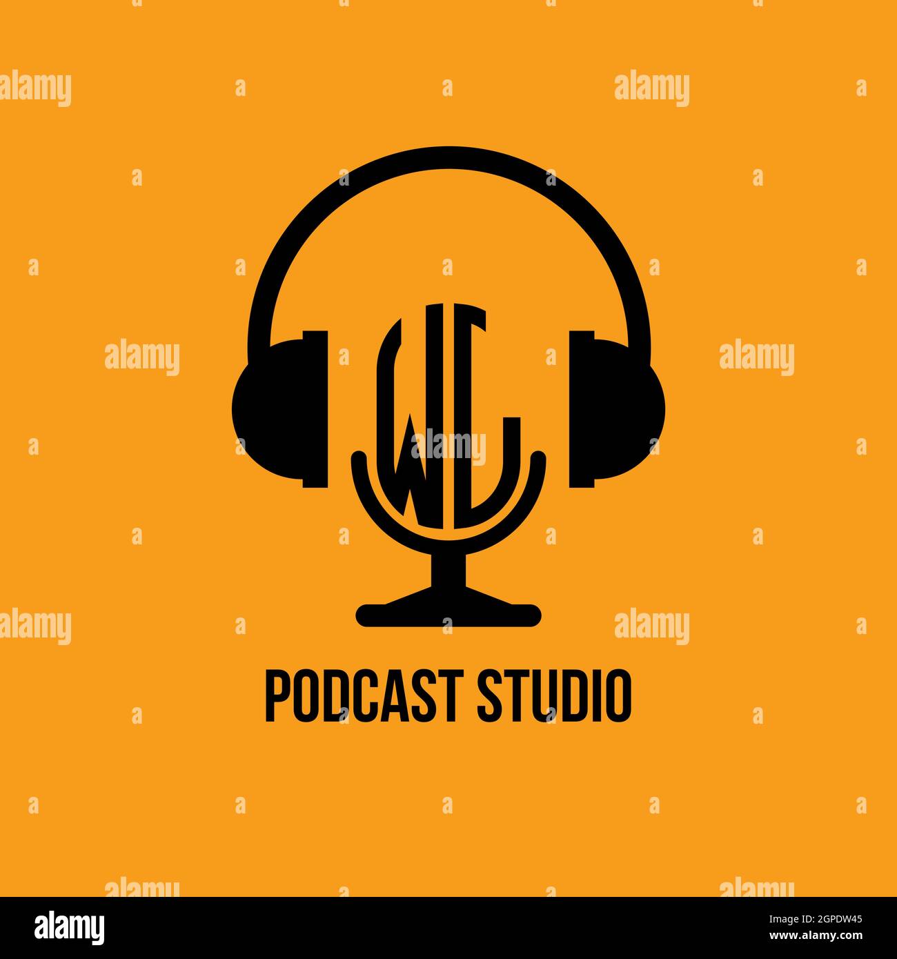 DANS logo eSport initiale de jeu avec Blue Light Color modèle vectoriel de conception Illustration de Vecteur