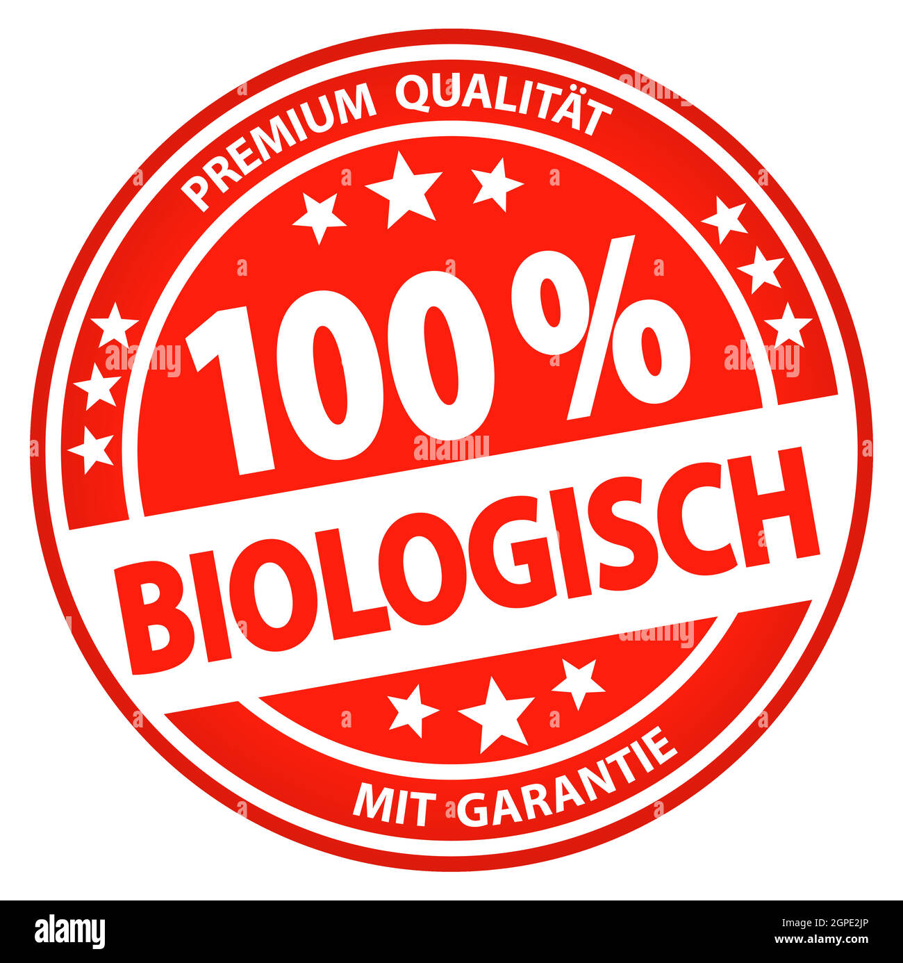 bouton de travail rond - 100 % biologique (allemand) Illustration de Vecteur