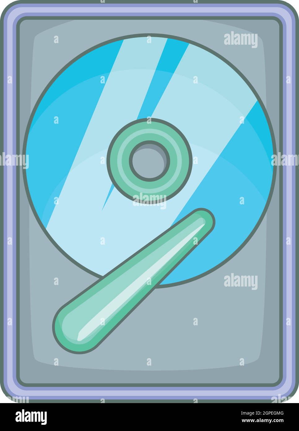 L'icône du disque dur, style cartoon Illustration de Vecteur