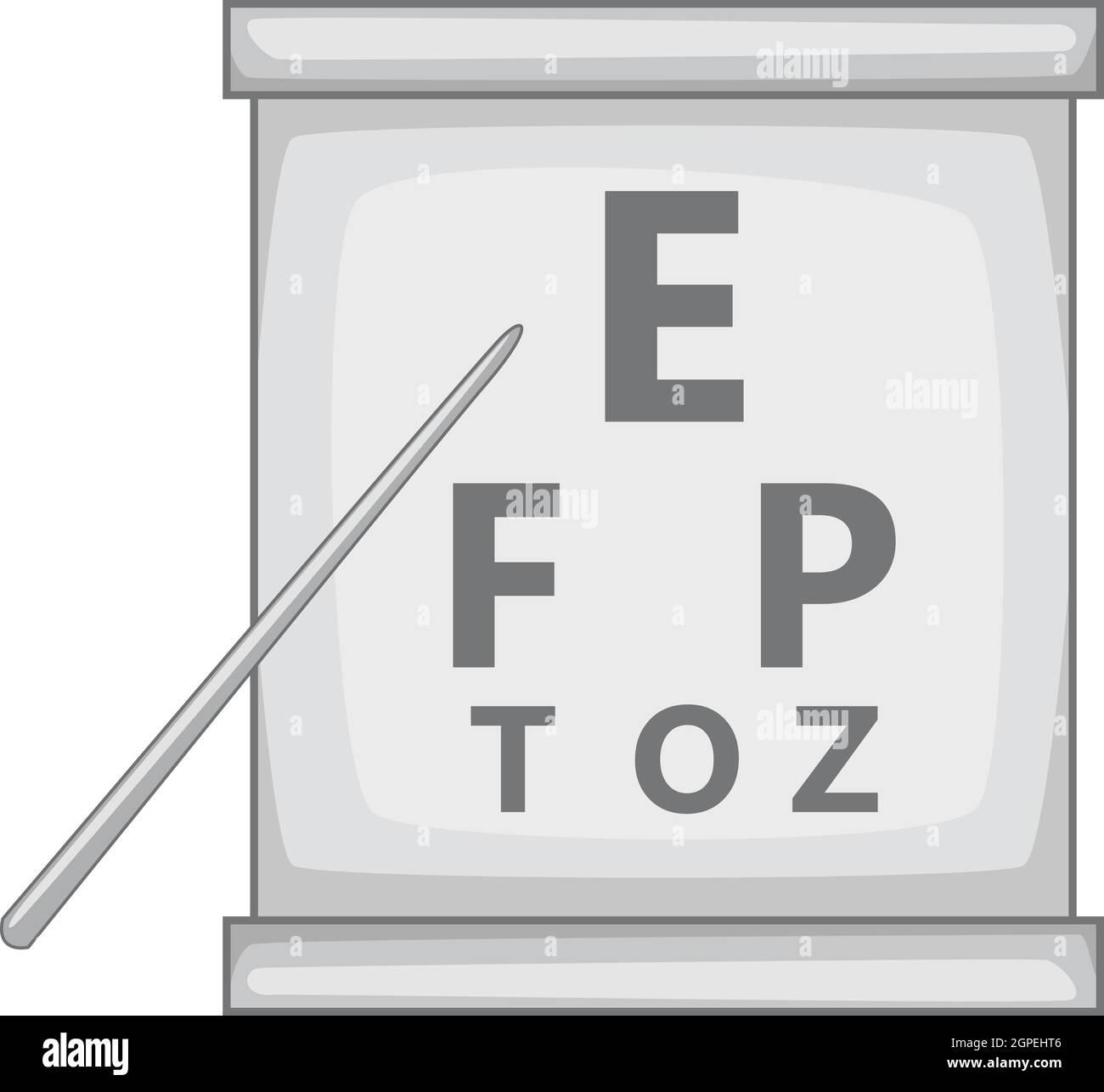 Test de l'œil, l'icône de style monochrome gris Illustration de Vecteur