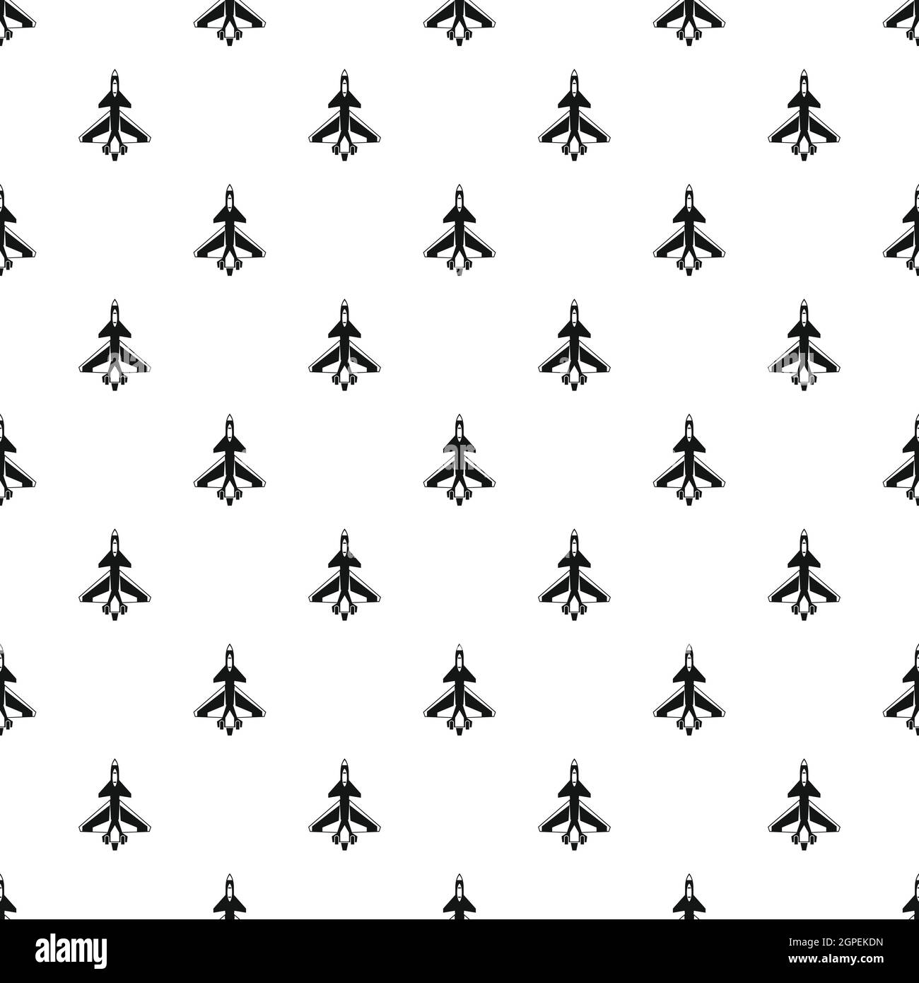 Modèle d'avions militaires, le style simple Illustration de Vecteur