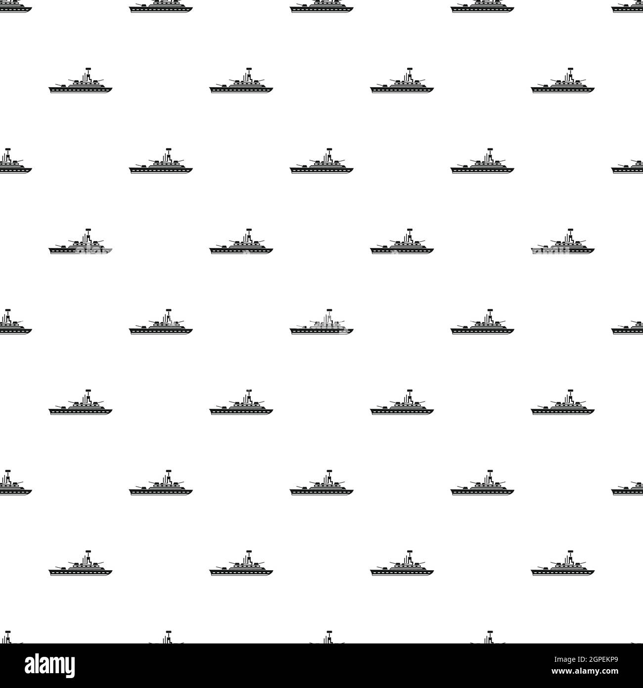 Modèle de navire de la marine militaire, le style simple Illustration de Vecteur