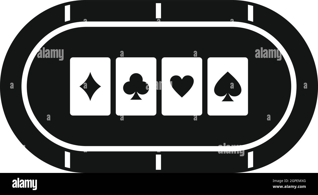 Table de Poker, l'icône de style simple. Illustration de Vecteur