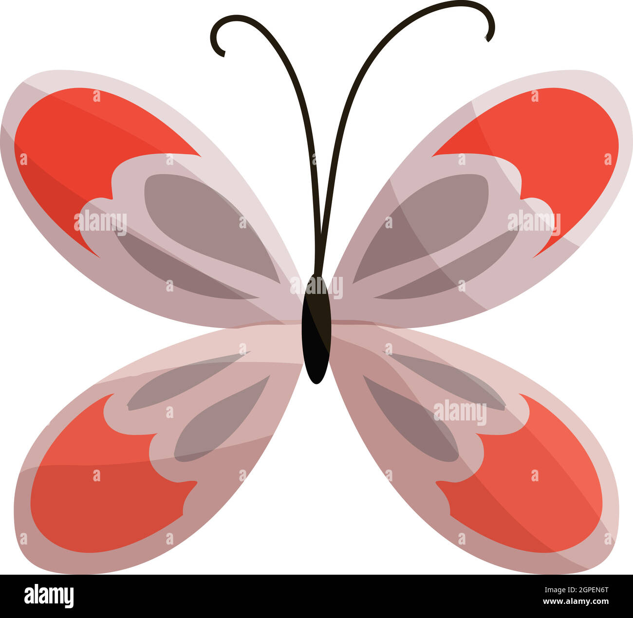 L'icône, cartoon style papillon Illustration de Vecteur