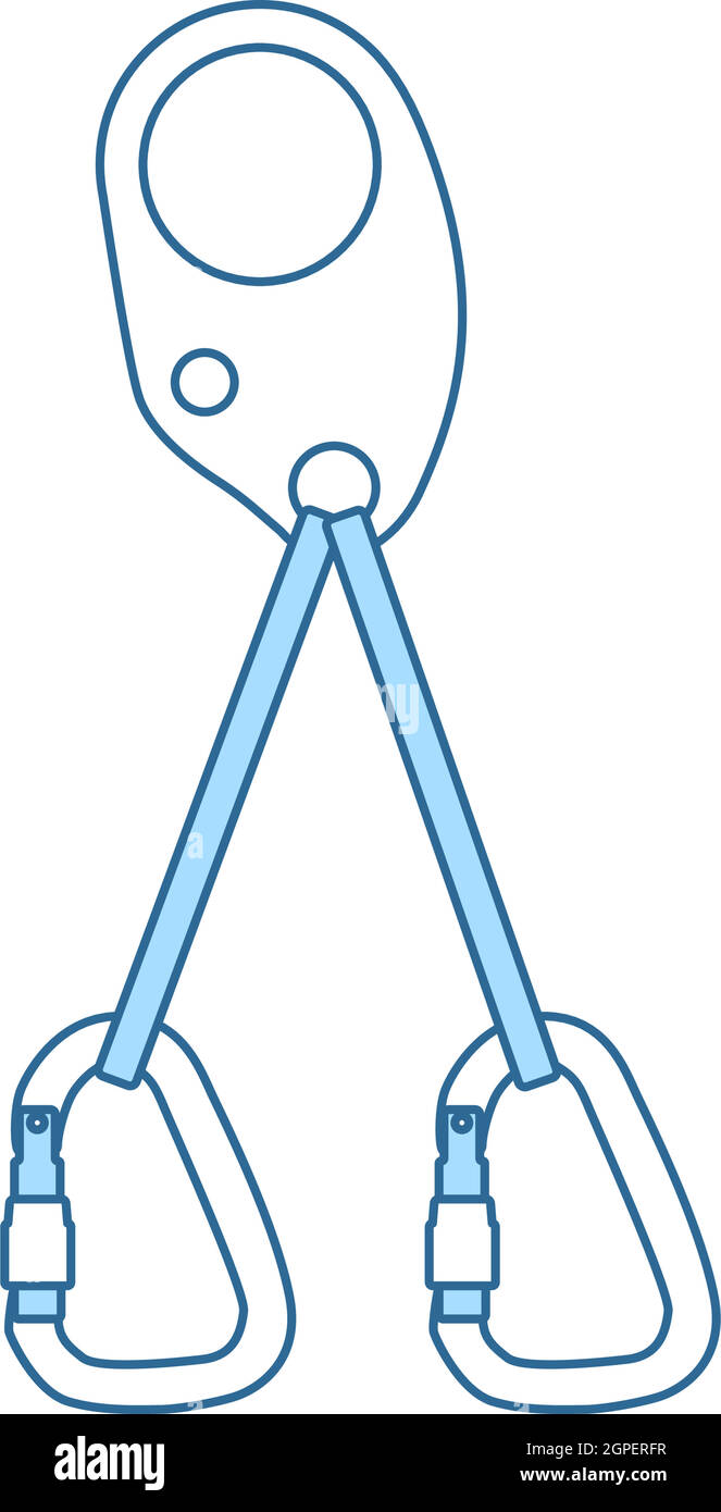 Icône du système d'auto-sauvetage alpiniste Illustration de Vecteur