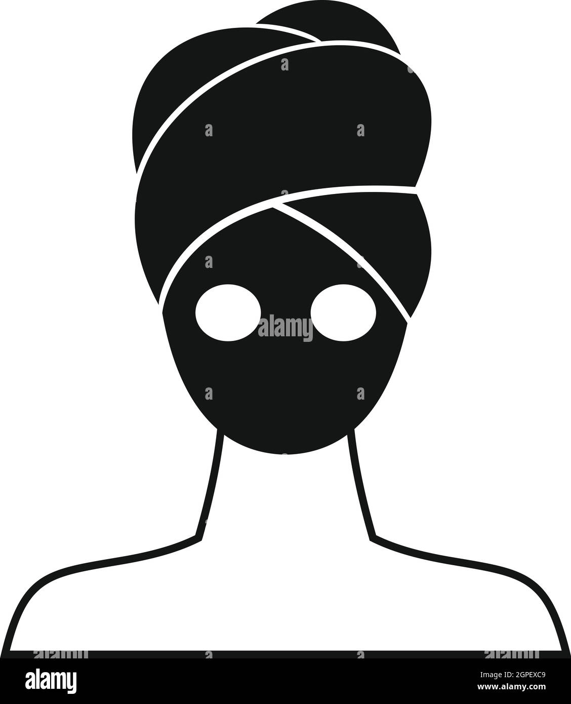 Masque facial Spa, icône de style simple. Illustration de Vecteur