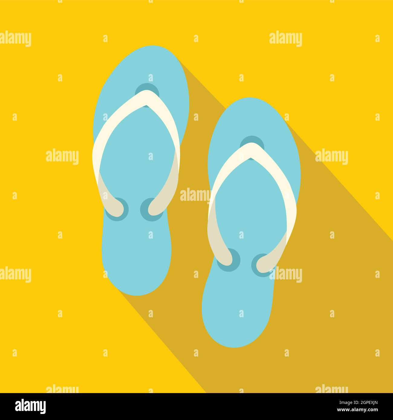 Flip flop sandals, icône de style plat Illustration de Vecteur