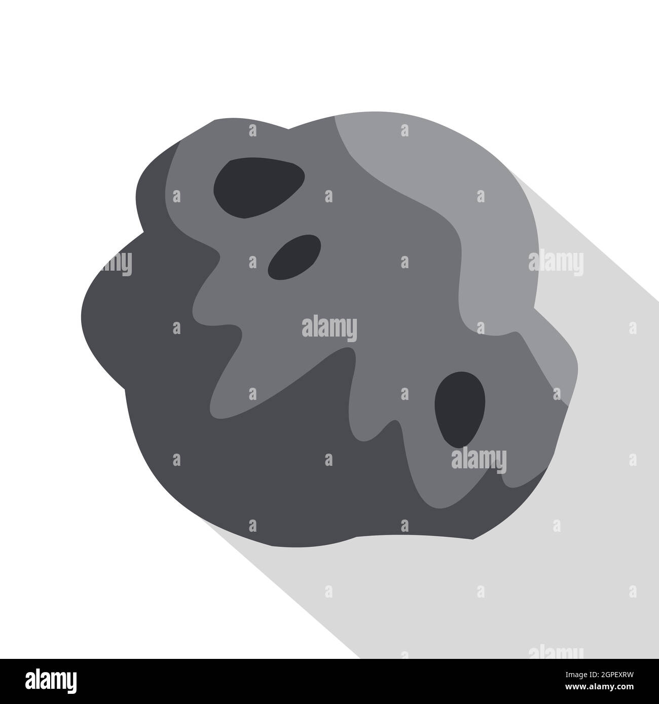 L'icône d'astéroïdes, style plat Illustration de Vecteur