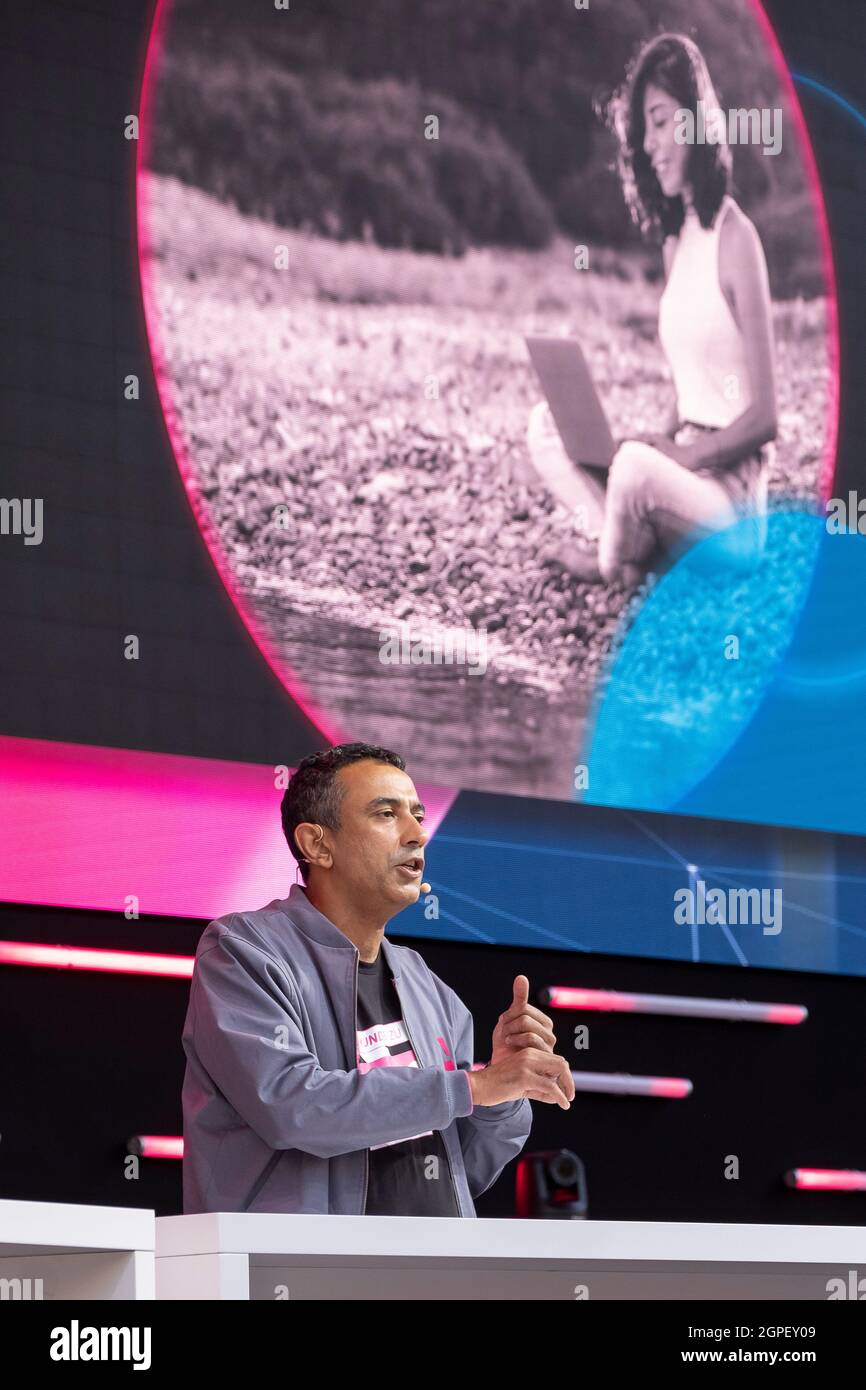 SRINI Gopalan, membre du Conseil d'Administration / porte-parole du Directoire Deutsche Telekom AG / Telekom Deutschland Banque D'Images