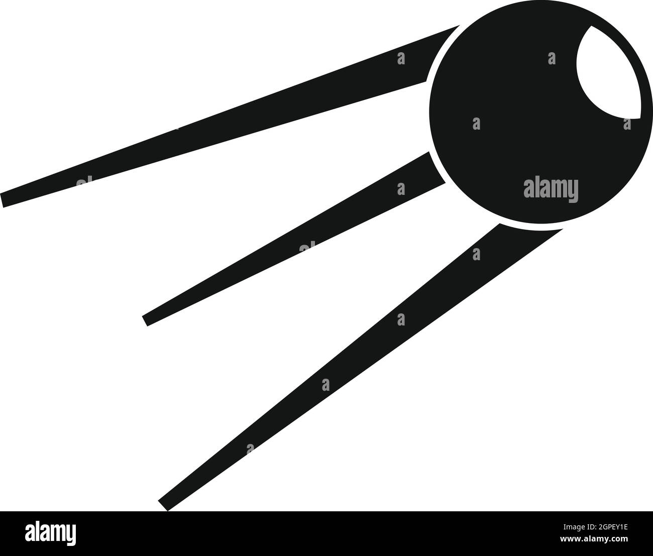 L'icône de Spoutnik, le style simple Illustration de Vecteur