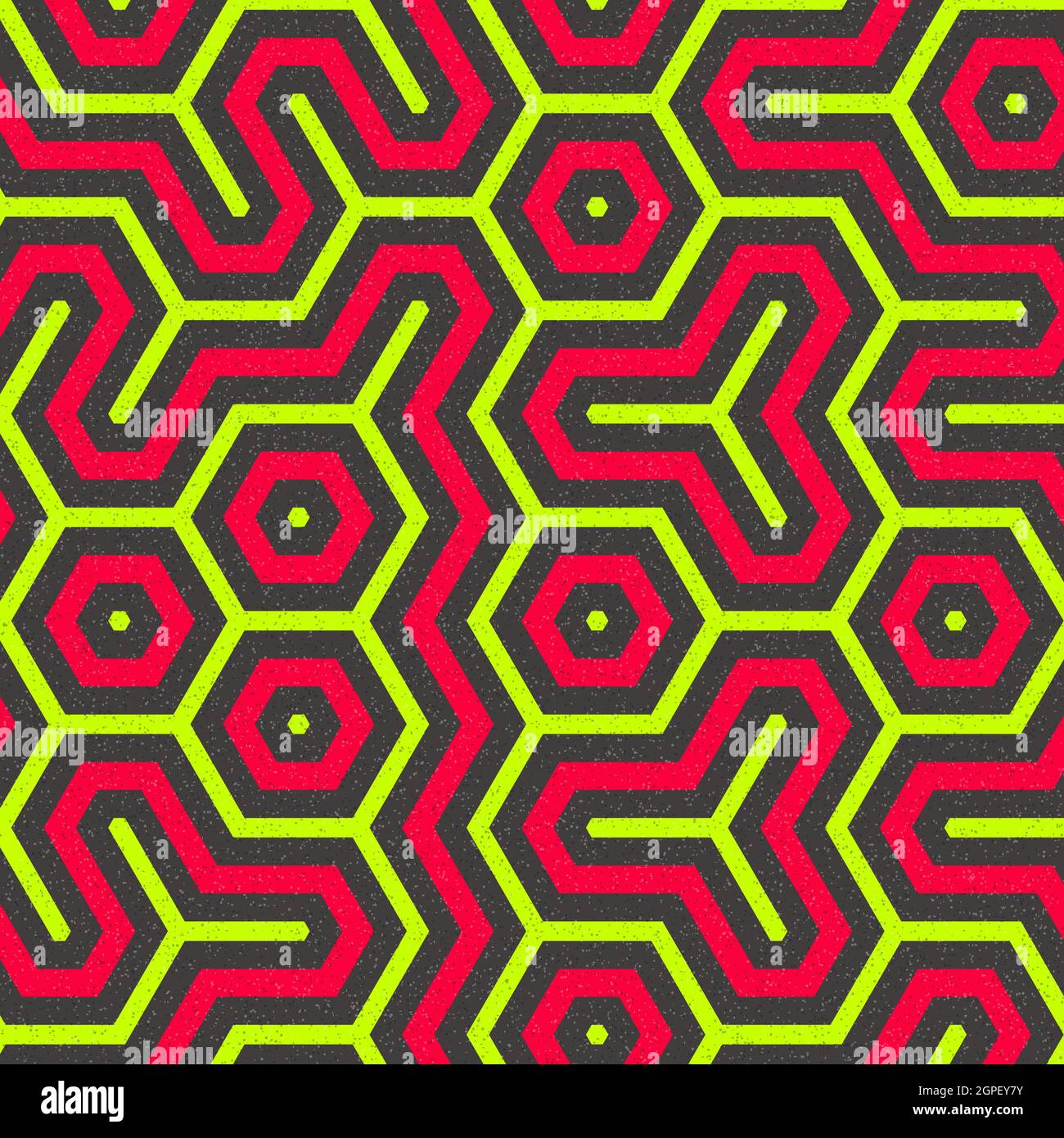 Illustration de la conception d'arrière-plan art Hexagon Tile Connection générée par ordinateur Illustration de Vecteur