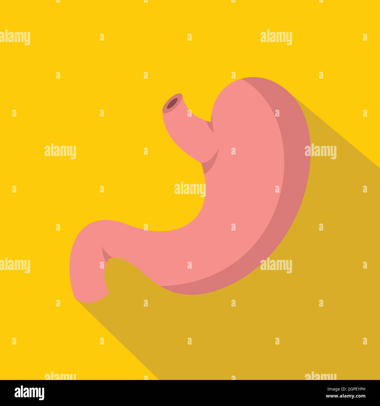 L'icône de l'estomac, style plat Illustration de Vecteur