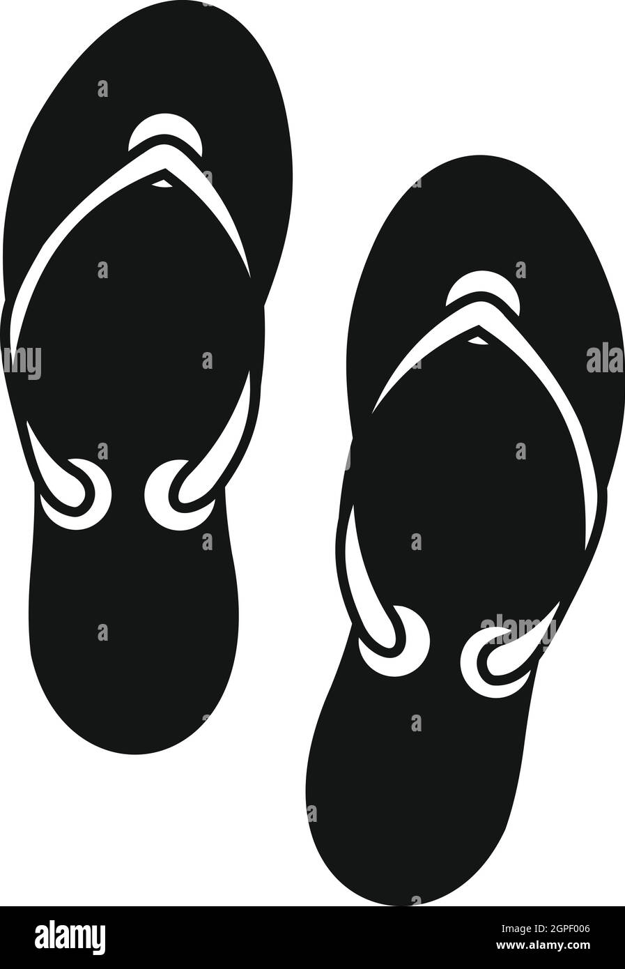 Flip flop sandals, icône de style simple. Illustration de Vecteur