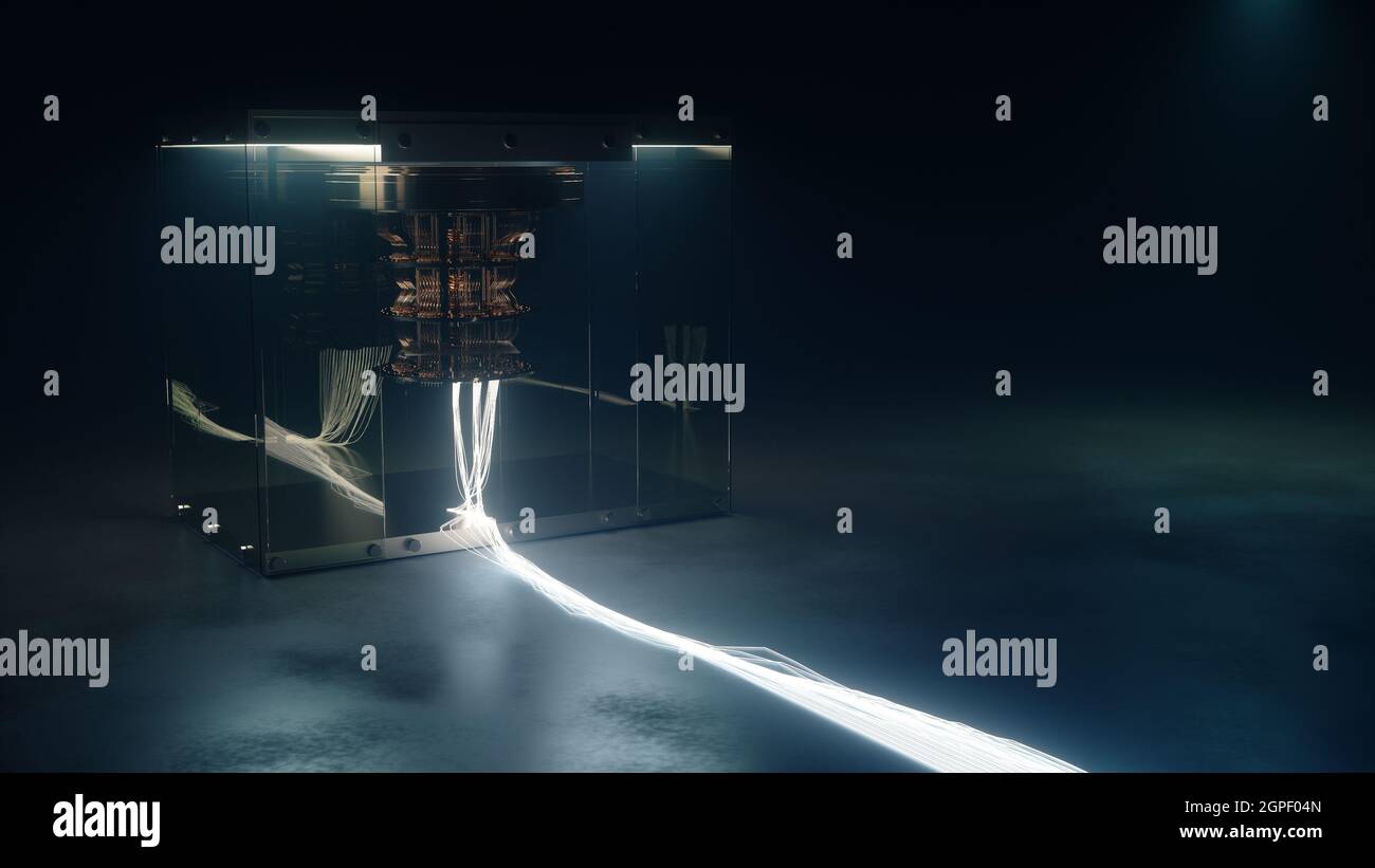 mesure des performances de l'ordinateur quantique Banque D'Images