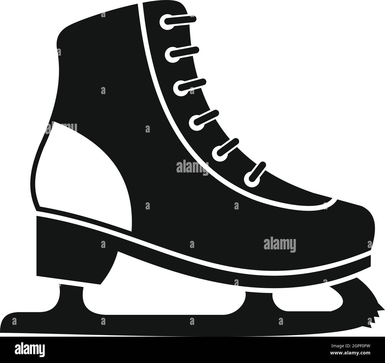 Patinage sur glace, l'icône de style simple. Illustration de Vecteur