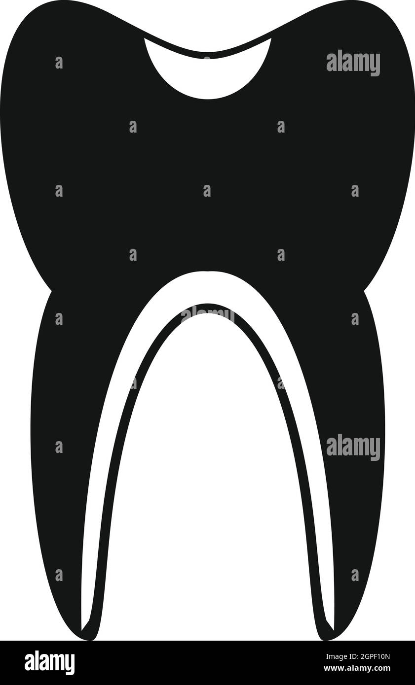 L'icône de la dent, le style simple Illustration de Vecteur