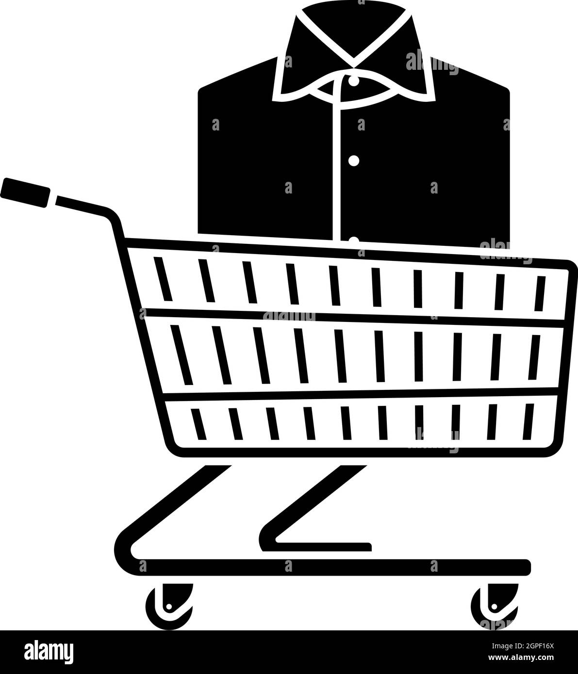 Icône Panier avec vêtements (chemise) Illustration de Vecteur