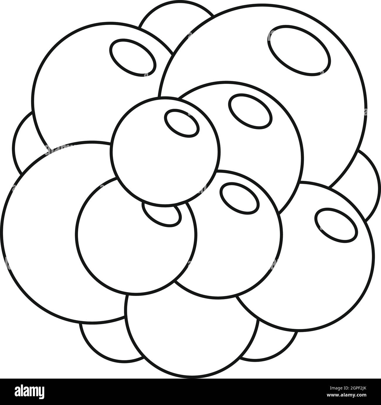 L'icône d'ovaire, style contour Illustration de Vecteur