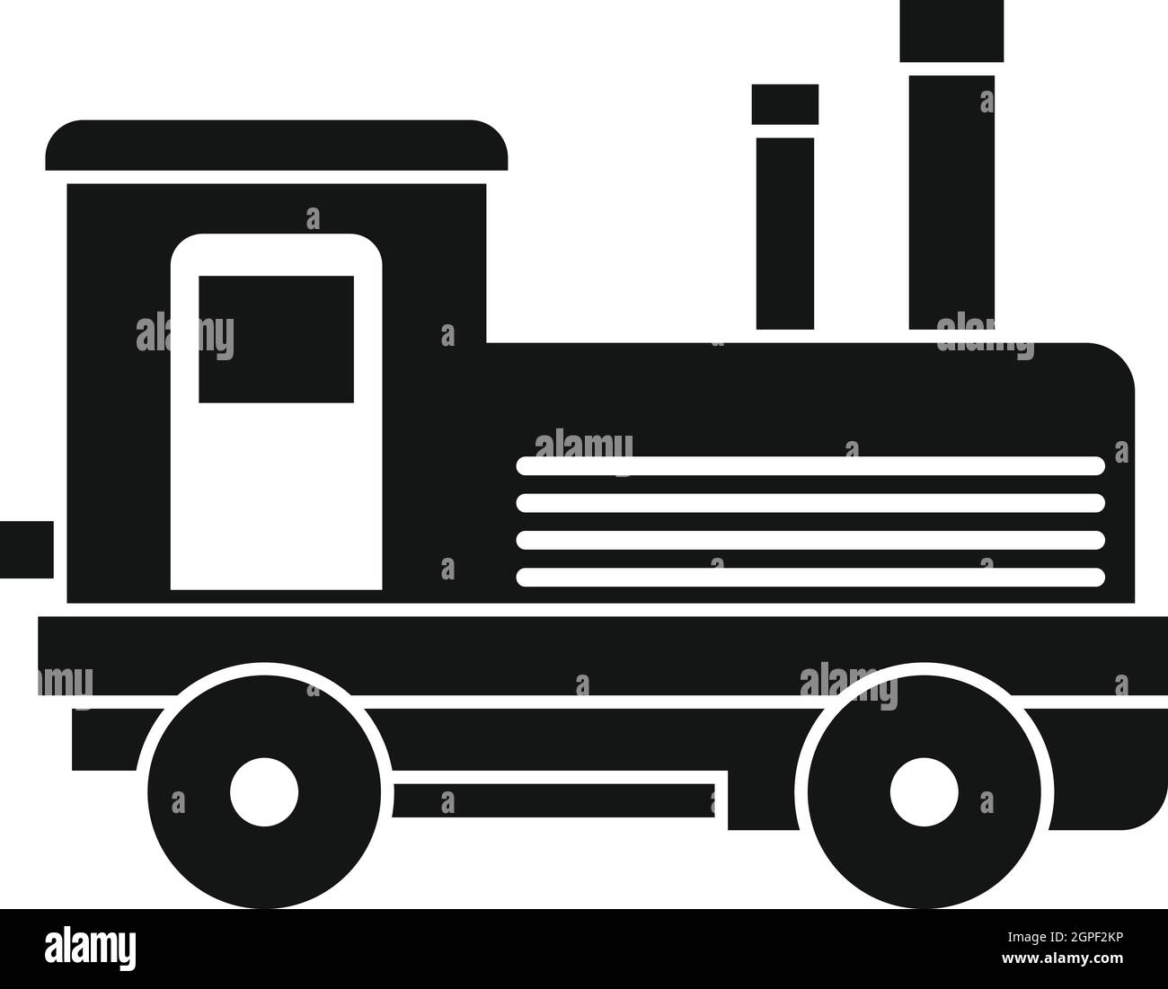 L'icône de la locomotive, le style simple Illustration de Vecteur