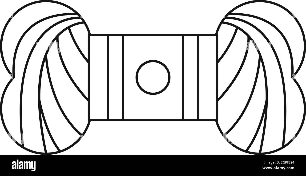 Écheveau de fil, l'icône de style contour Illustration de Vecteur
