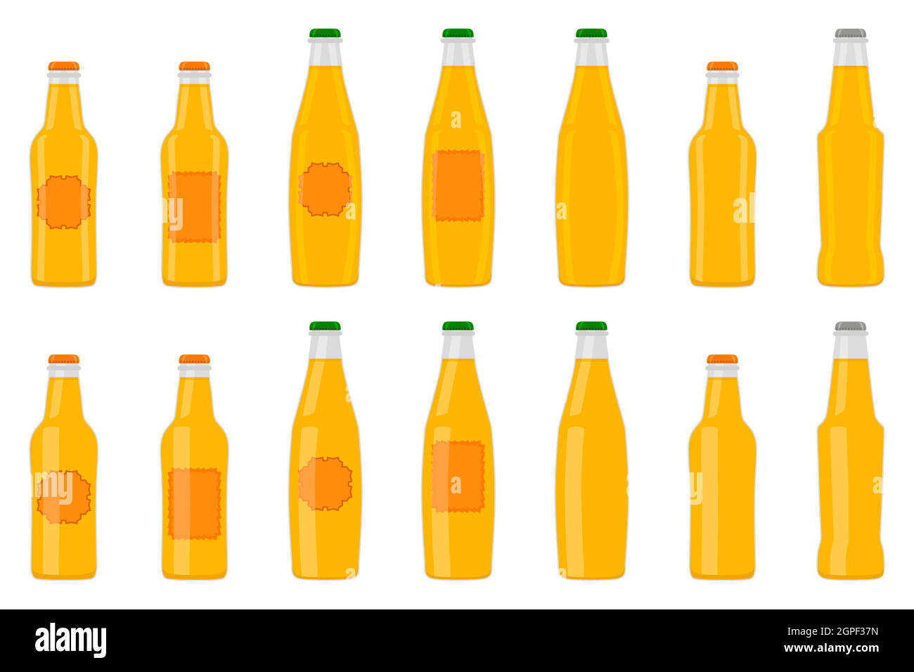 Illustration sur le thème grand kit bouteilles de bière en verre avec couvercle pour la brasserie Illustration de Vecteur