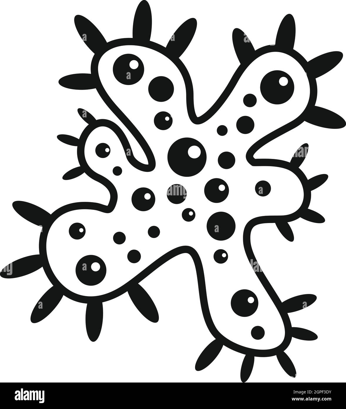 L'icône de bactéries, le style simple Illustration de Vecteur