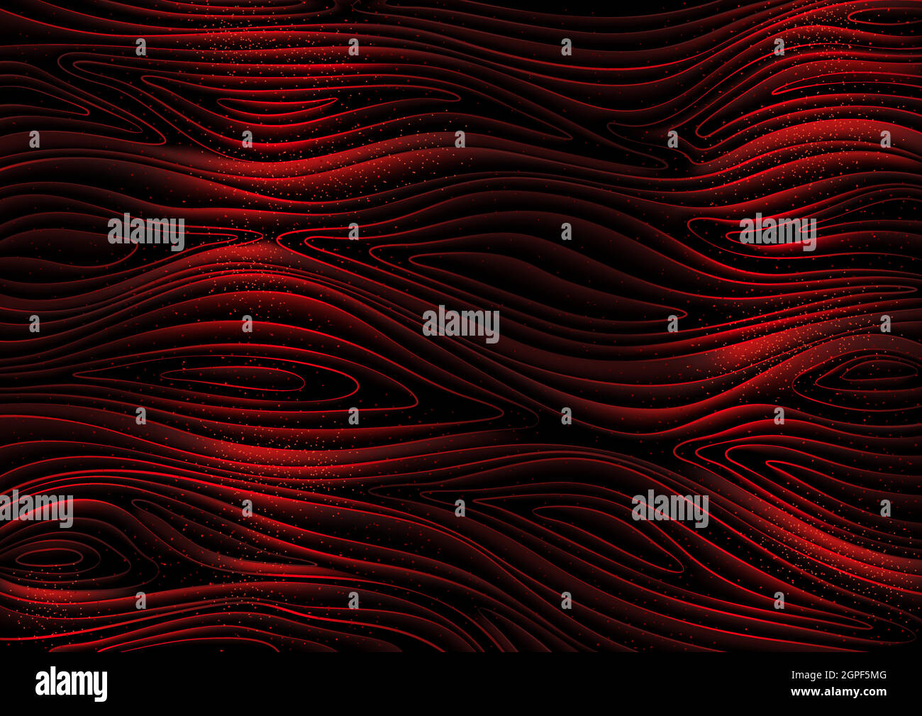 Arrière-plan abstrait ondulé dans des tons rouge-noir Illustration de Vecteur