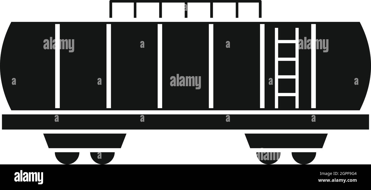 L'icône de citernes d'huile, le style simple Illustration de Vecteur
