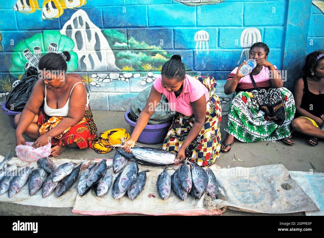 MADAGASCAR, DIEGO SUAREZ, FISHS POUR LA VOILE Banque D'Images