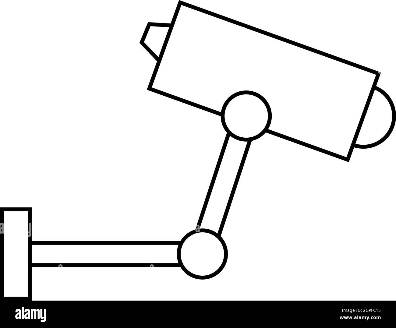 L'icône de caméra de vidéosurveillance, style contour Illustration de Vecteur