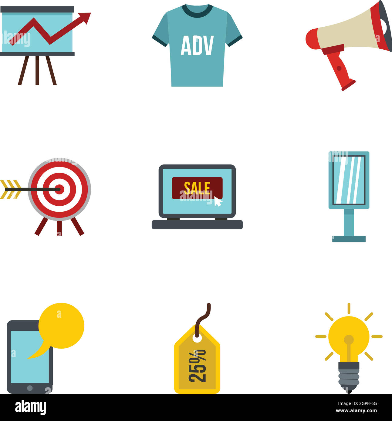 Kit de publicité, télévision, Illustration de Vecteur