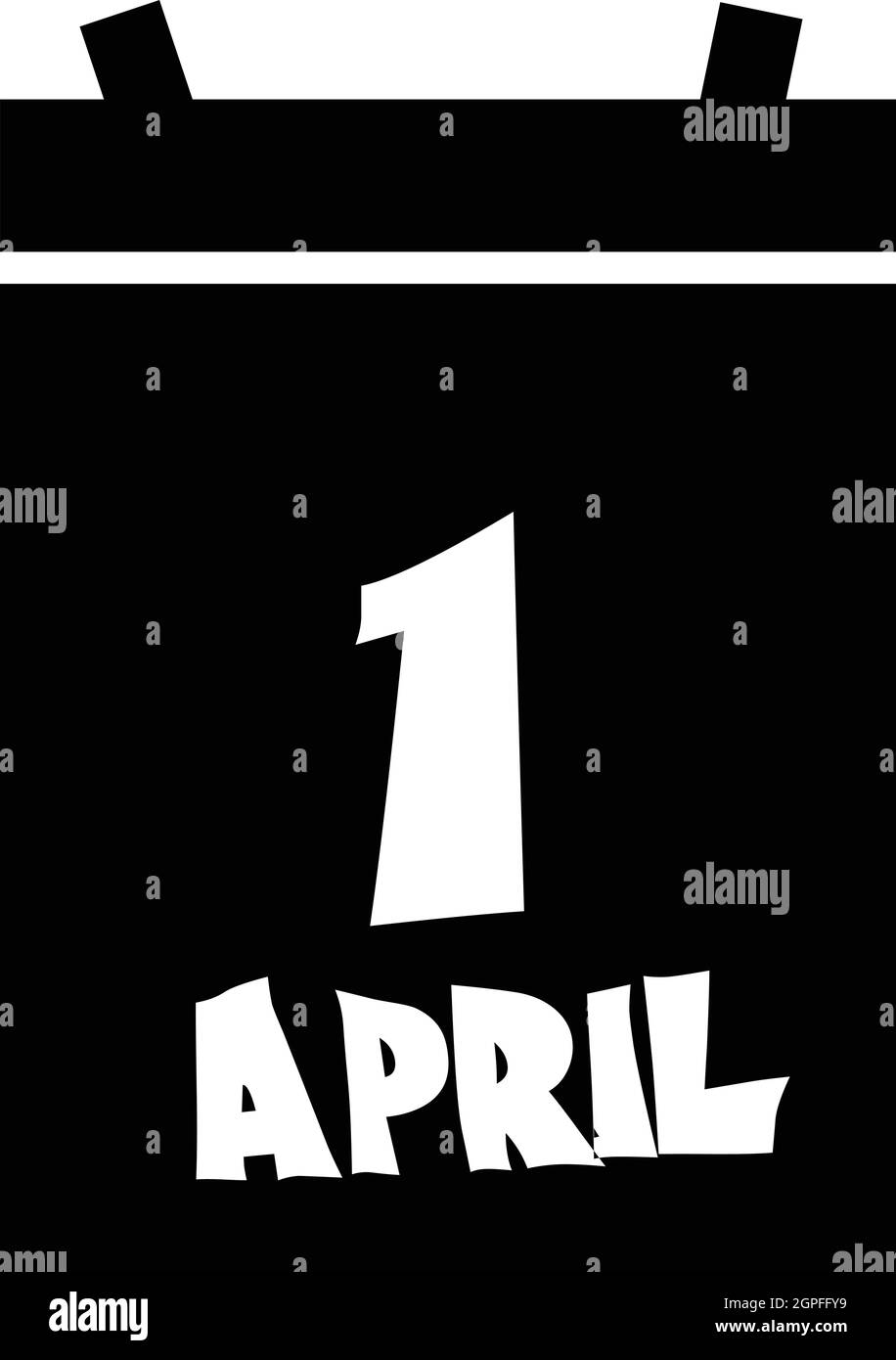 Icon april calendar Banque d'images vectorielles - Alamy